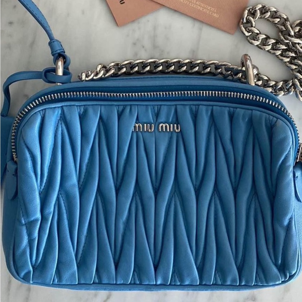 Miu Miu light blue cross body bag